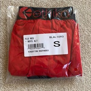 BRAND NEW Ethika boy size small Flo Red Alternate